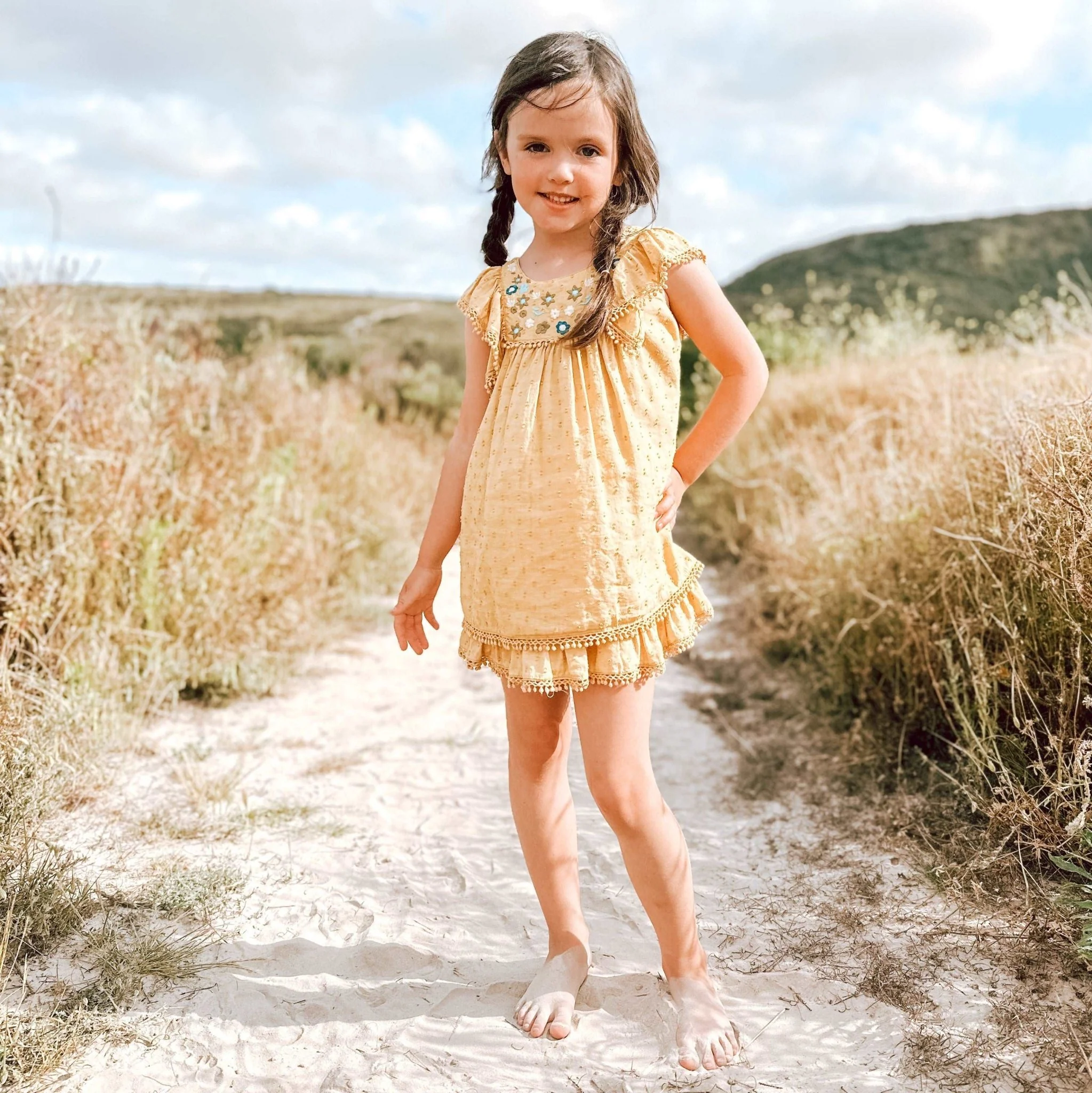 arya mini dress in mustard - Image 4