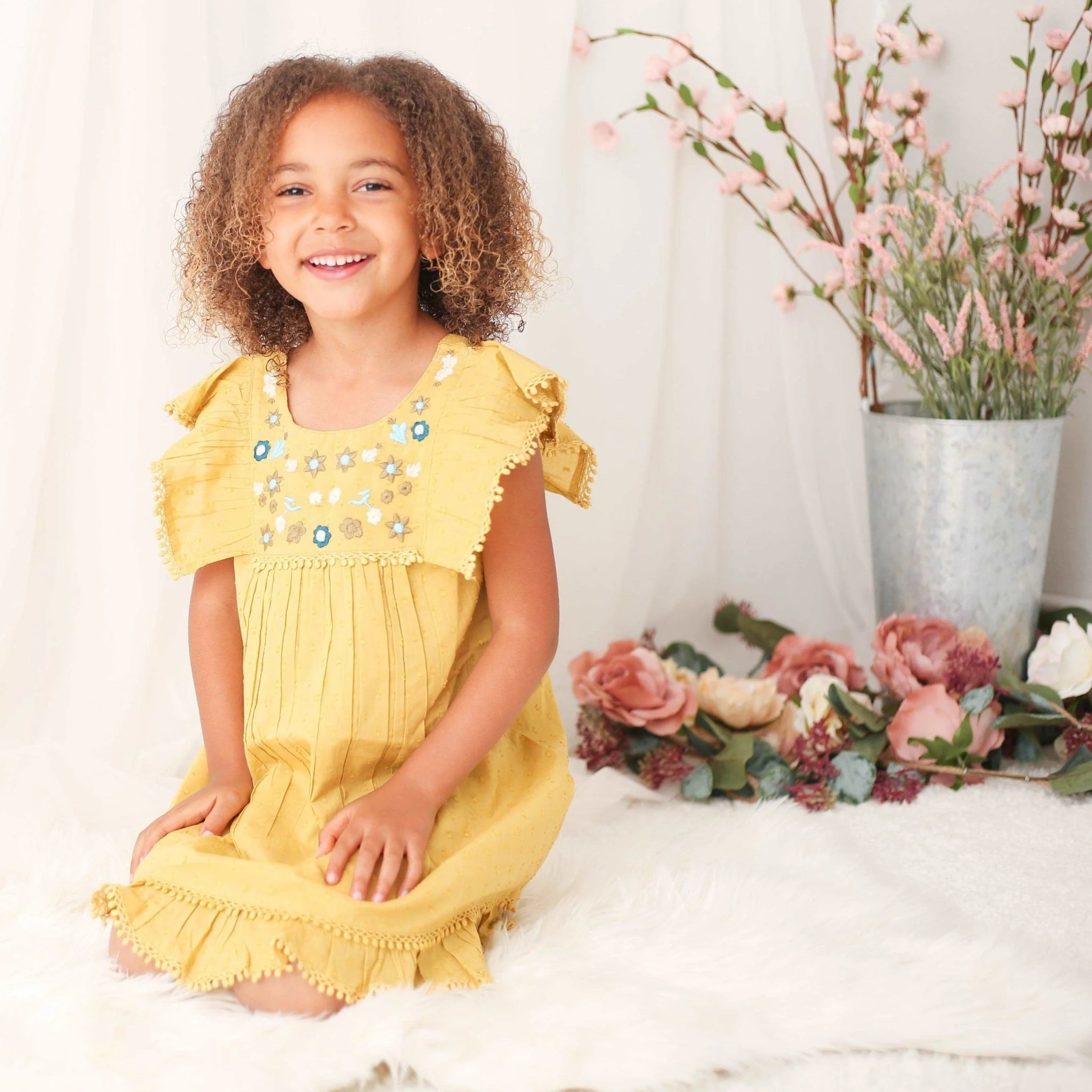 arya mini dress in mustard - Image 5