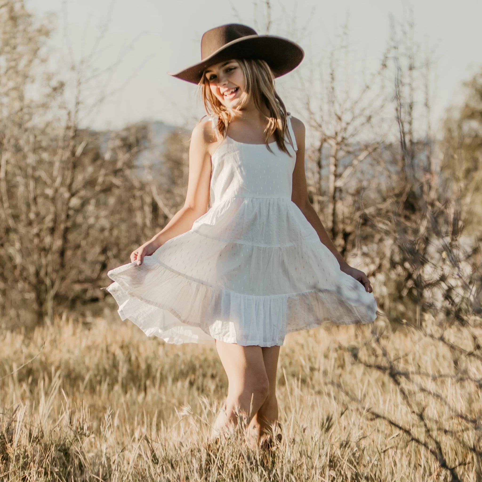 Bella White Sparkle Dress - Image 2
