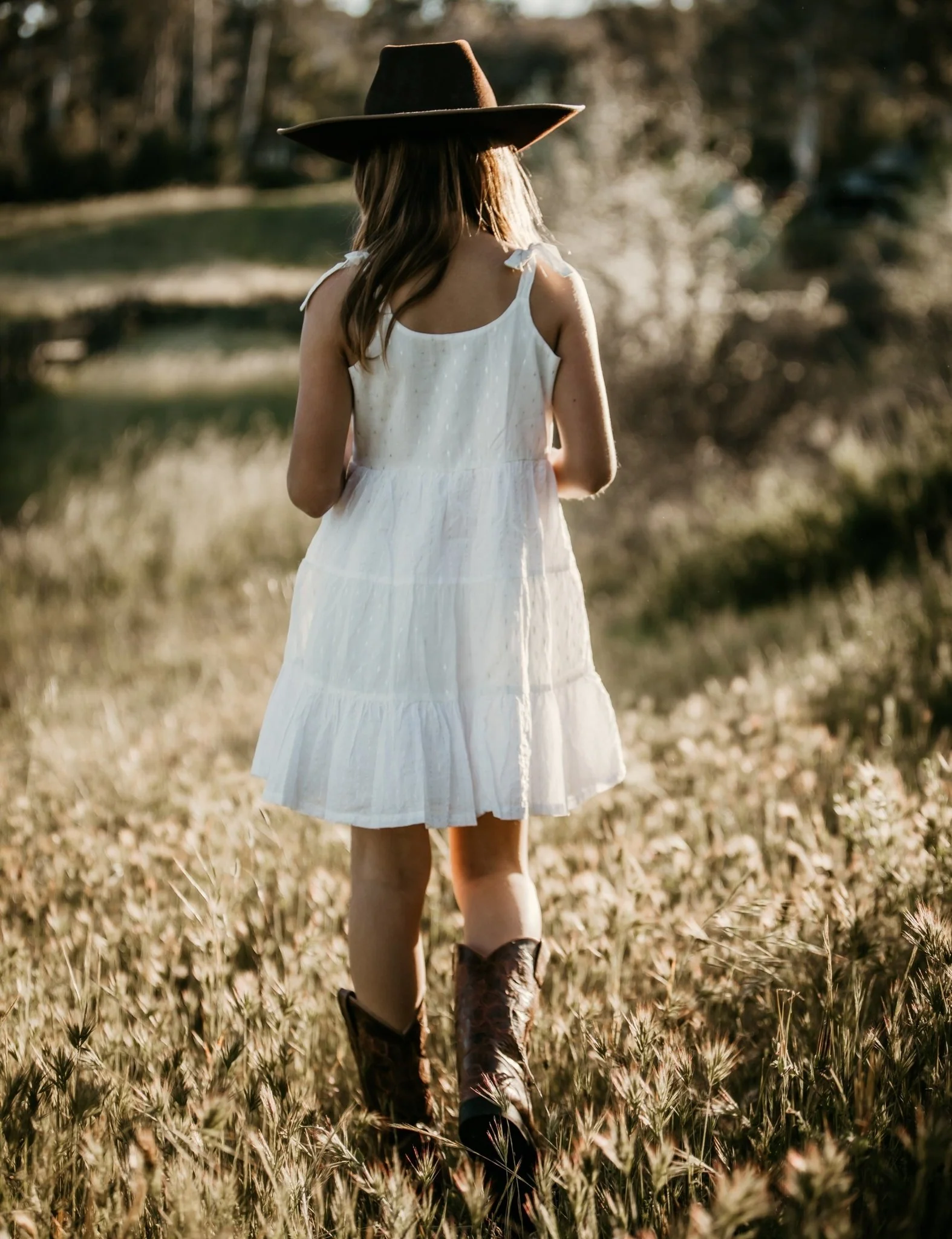 Bella White Sparkle Dress - Image 4