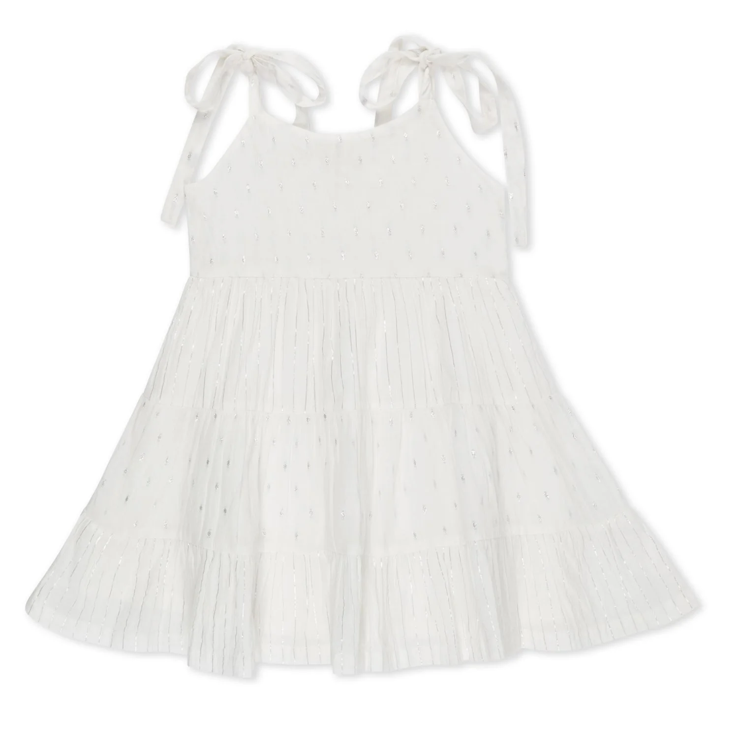 Bella White Sparkle Dress - Image 7