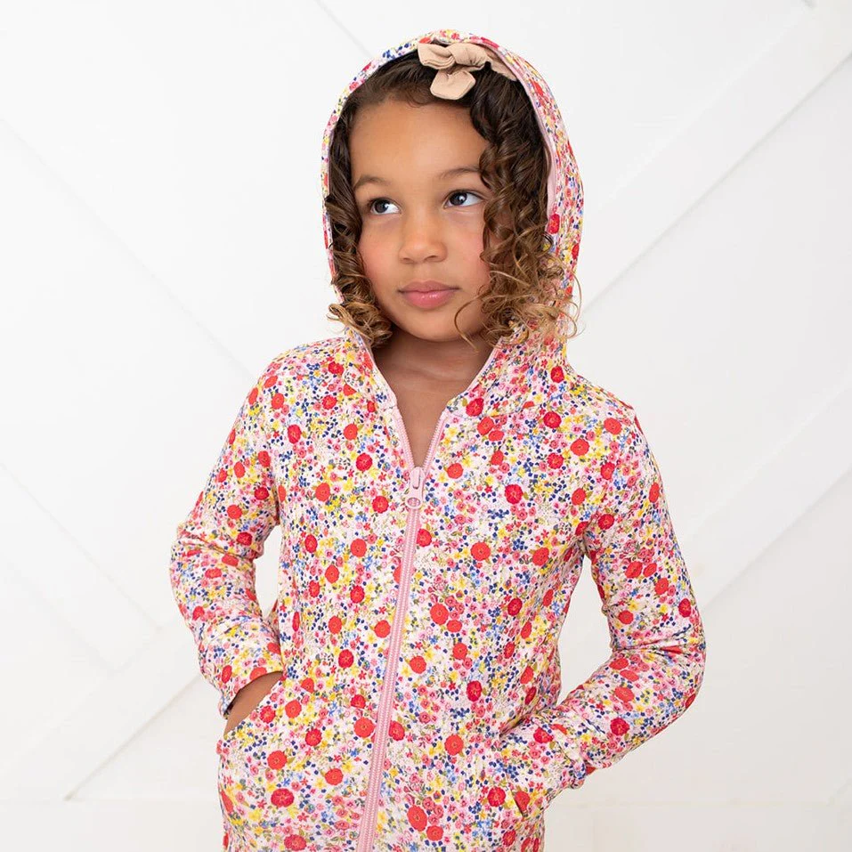 Blush Bloom Zipper Hoodie - Image 4