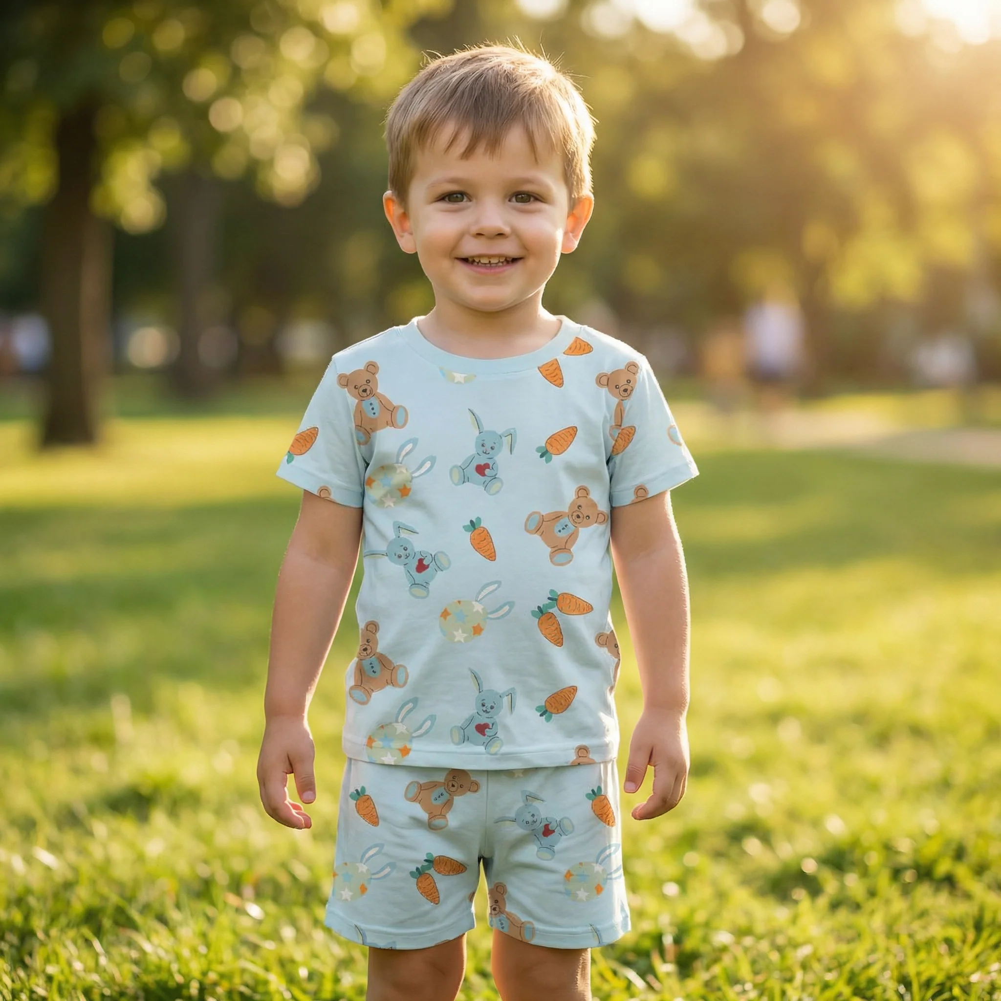 Carrot Crew Shorts Set Pajama - Image 3