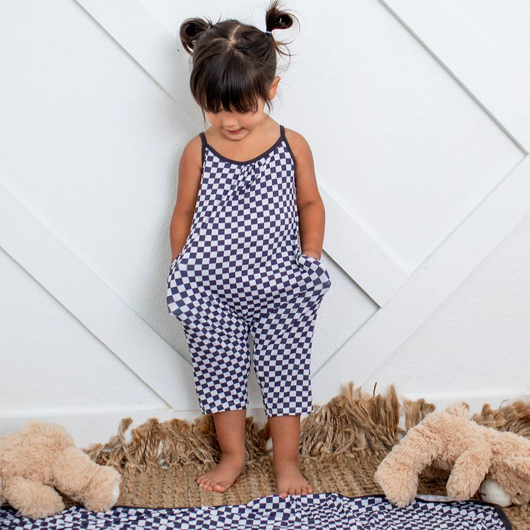 Charcoal Checks Jumpsuit - Image 3
