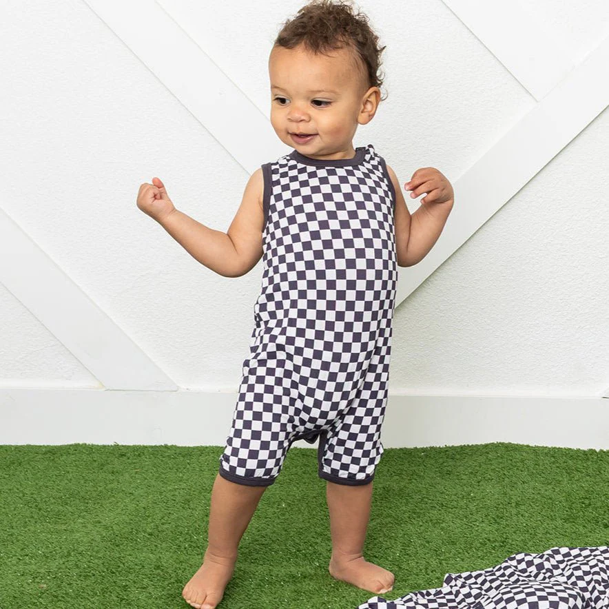 Charcoal Checks Shortall - Image 5