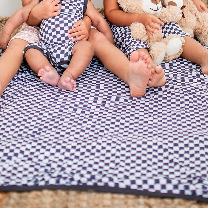 Charcoal Checks Swaddle - Image 3