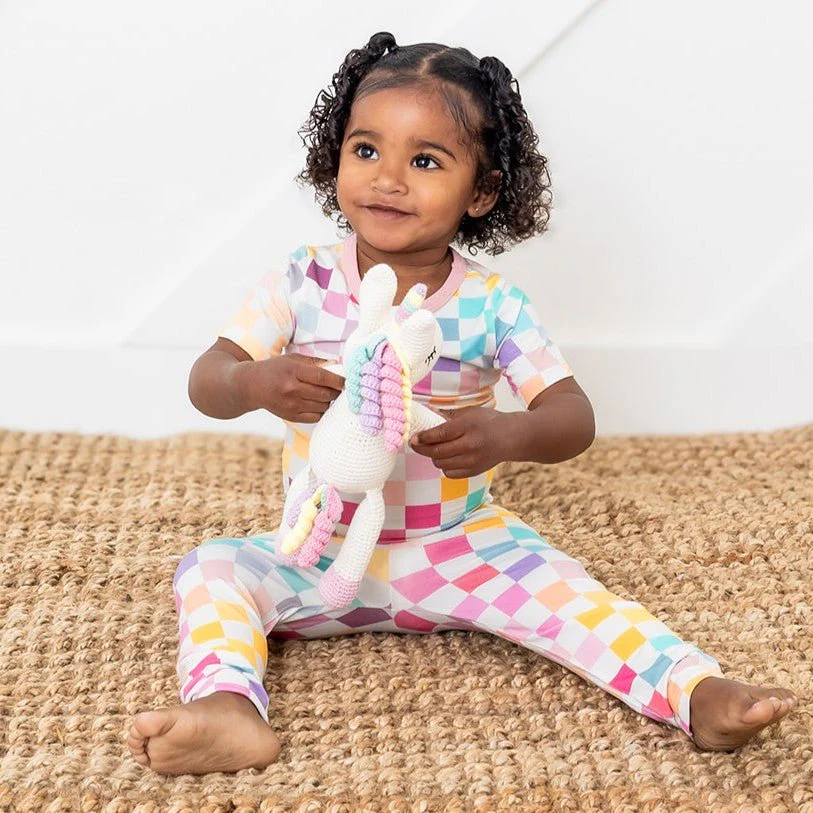 Pastel Checks S/S Pajama - Image 2