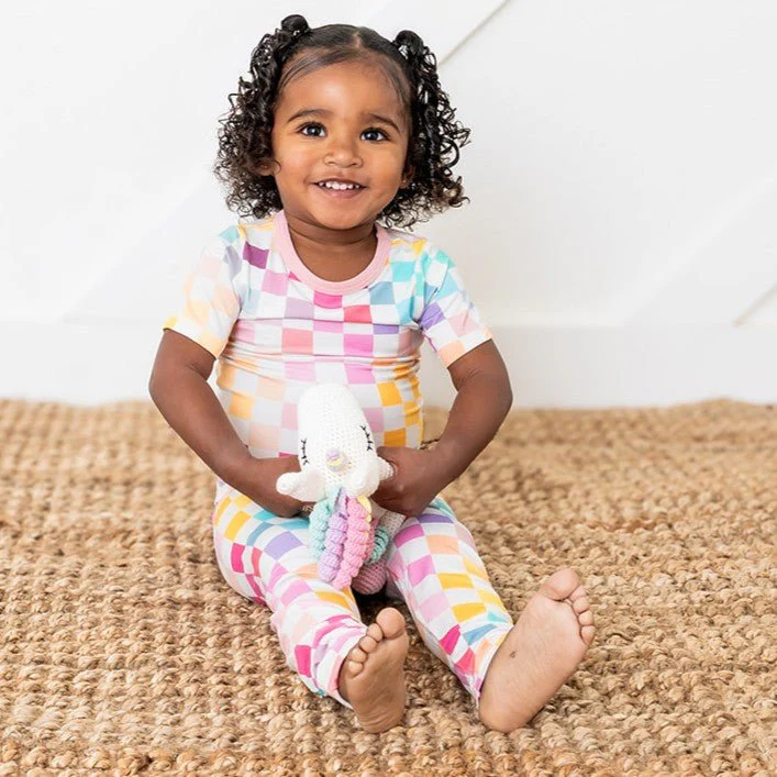 Pastel Checks S/S Pajama - Image 3