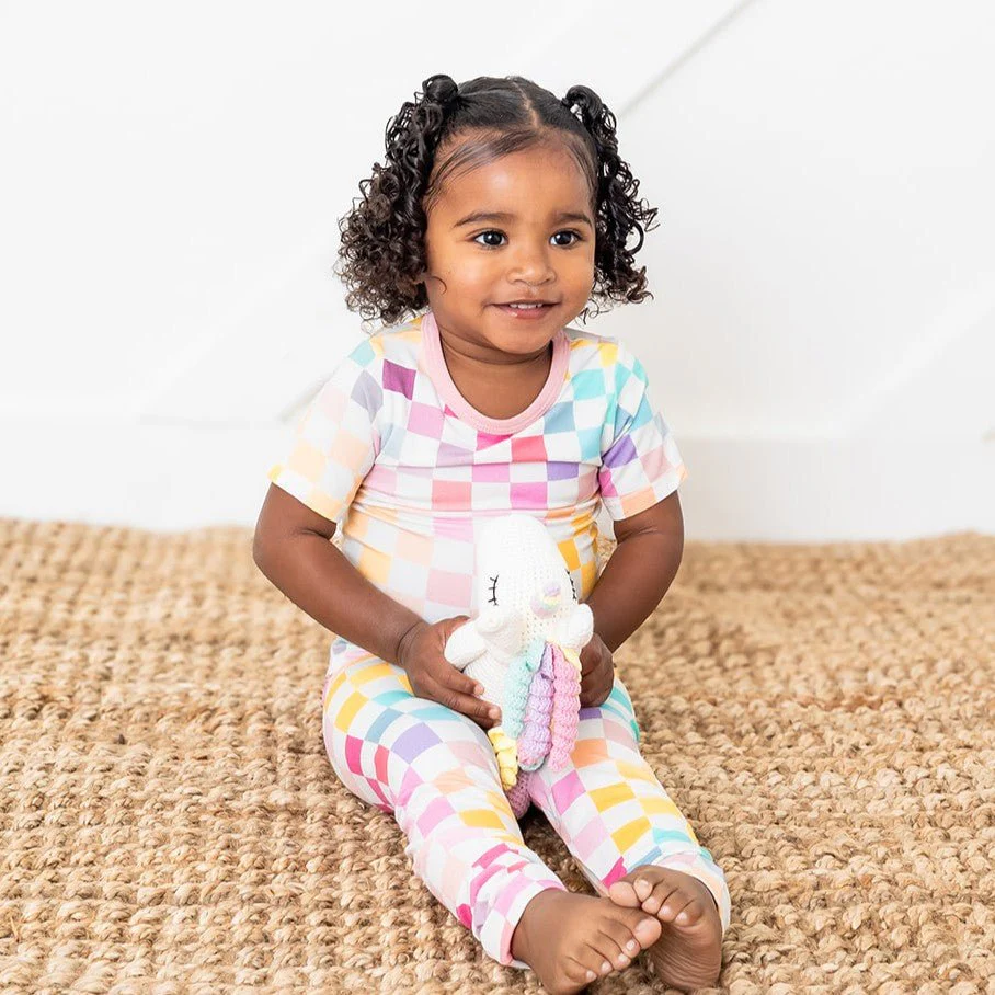 Pastel Checks S/S Pajama - Image 4