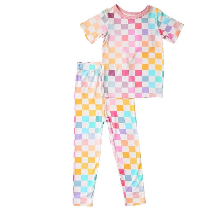Pastel Checks S/S Pajama - Image 6
