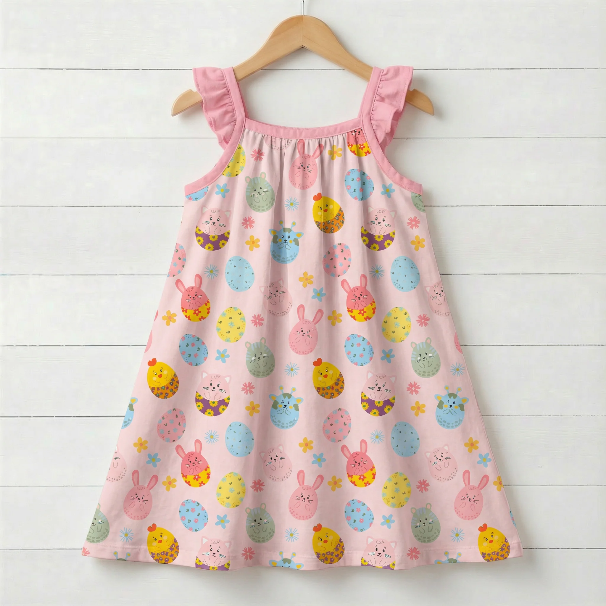 Easter Parade Flutter Sleeve Dress - Image 4