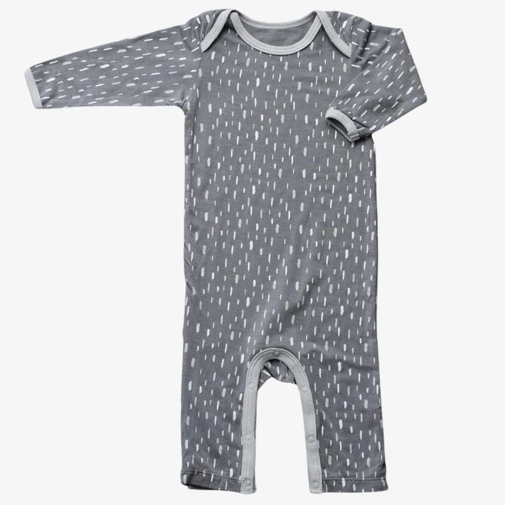 Falling Feathers in Grey Romper - Image 2