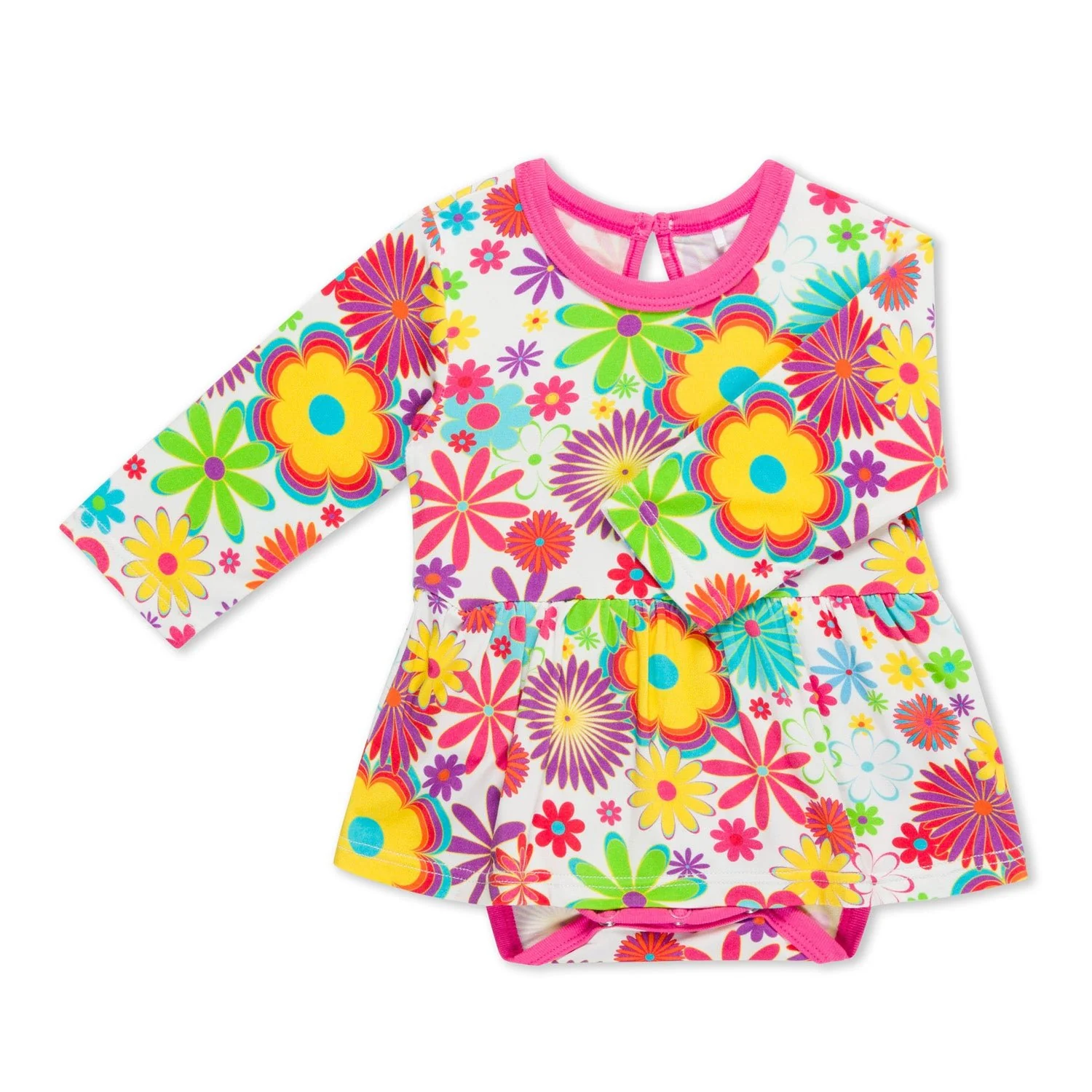 Groovy Bloom Bodysuit Dress - Image 4