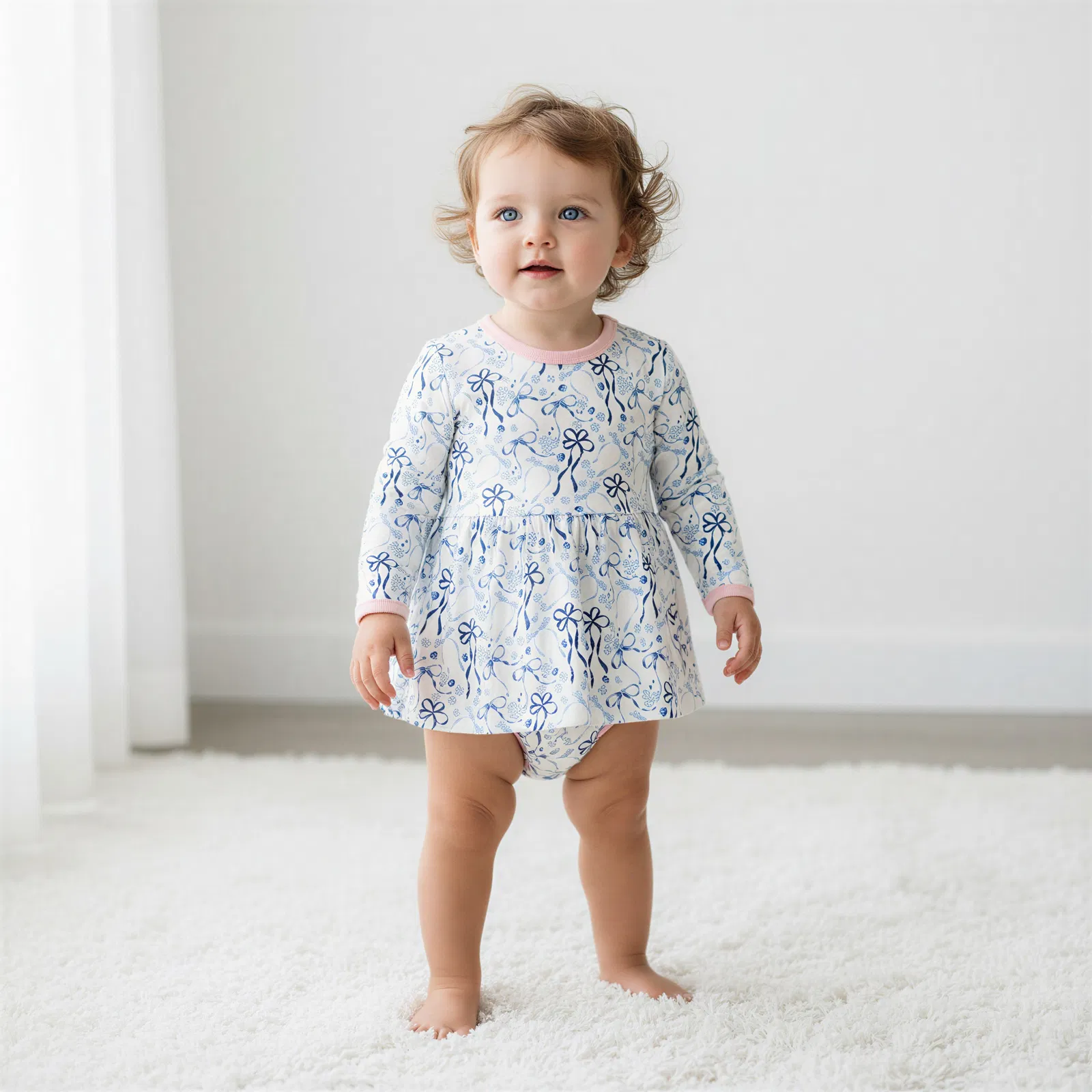 Dreidel Bows Bodysuit Dress - Image 3