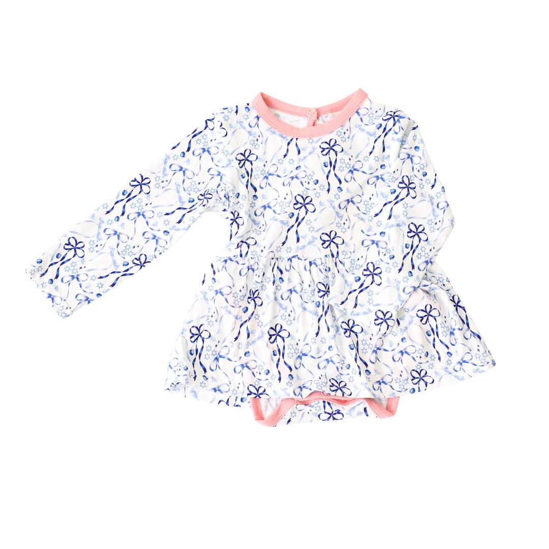 Dreidel Bows Bodysuit Dress - Image 4