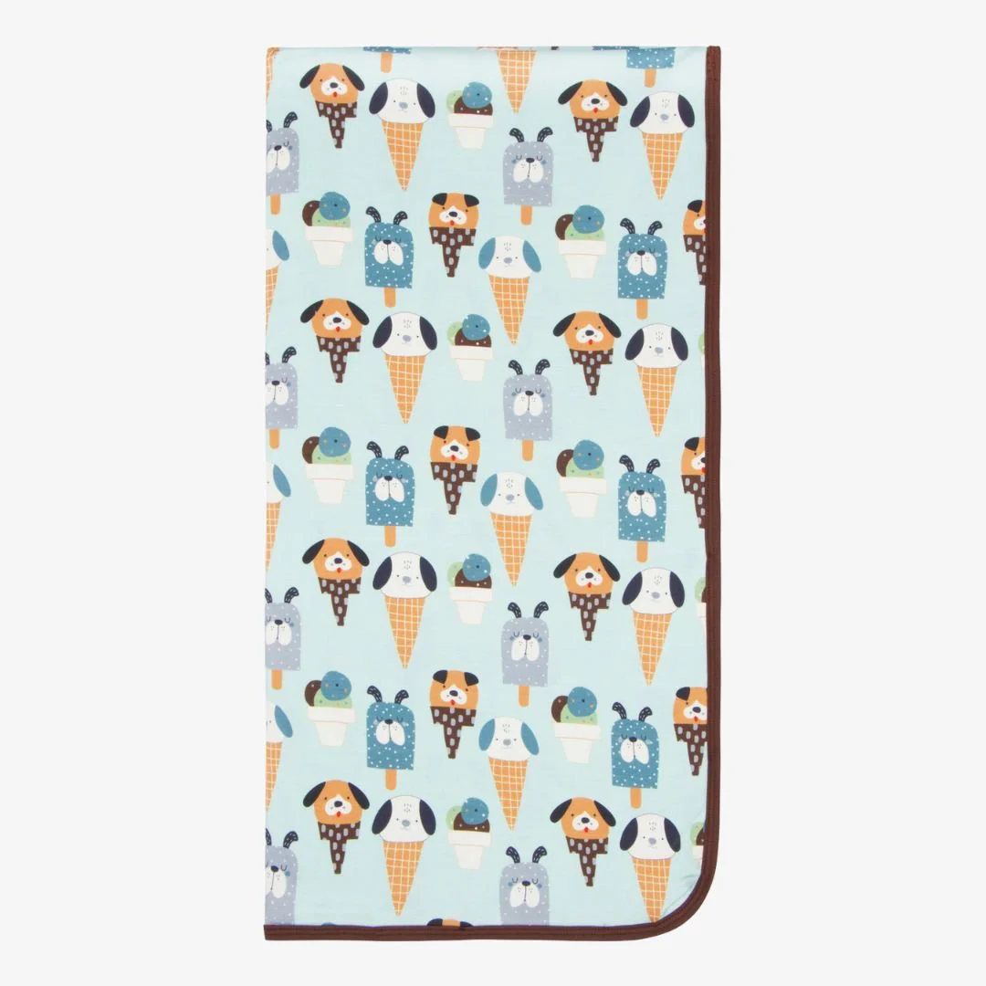 Ice Cream Paw-ty Blue Swaddle - Image 2