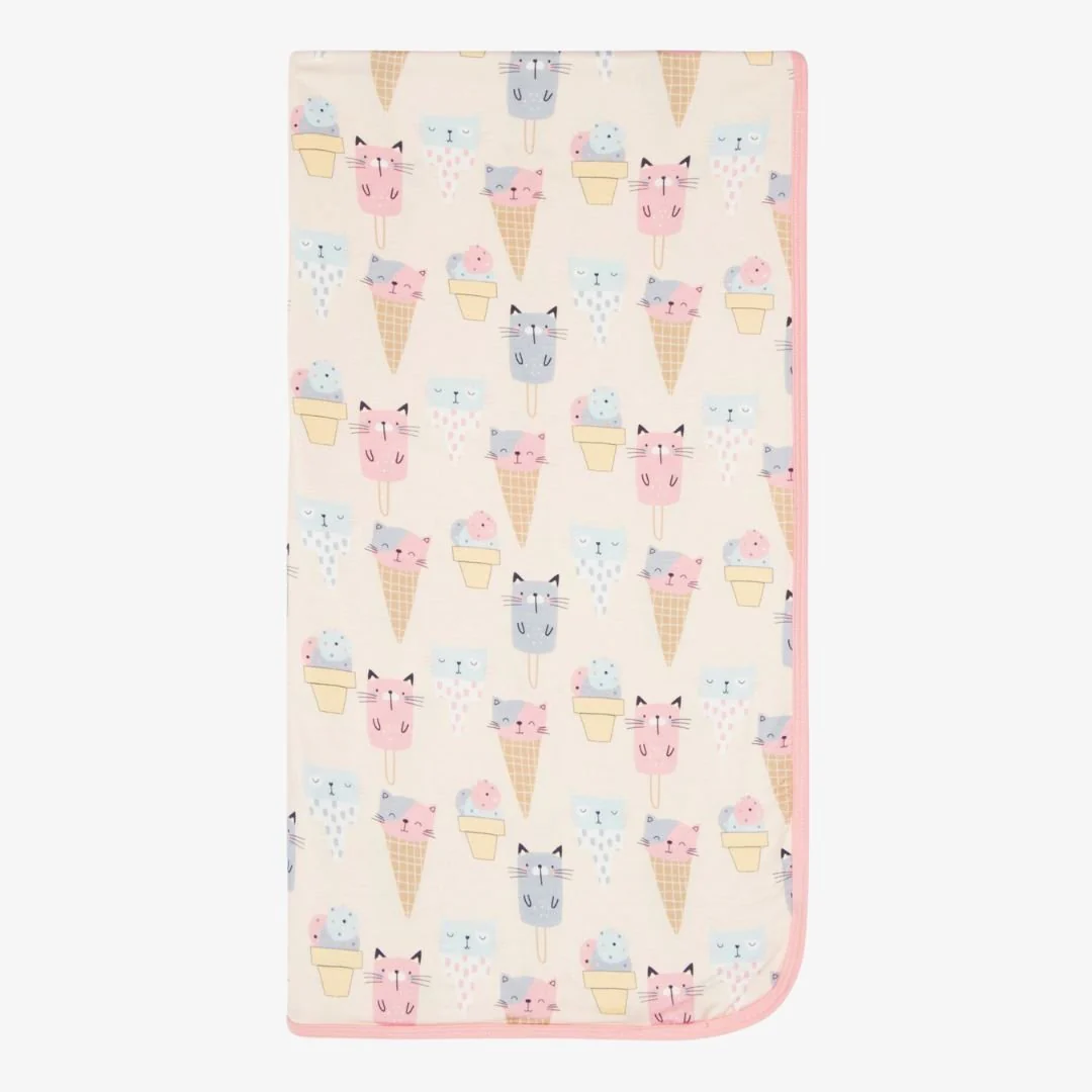 Ice Cream Paw-ty Pink Swaddle - Image 2