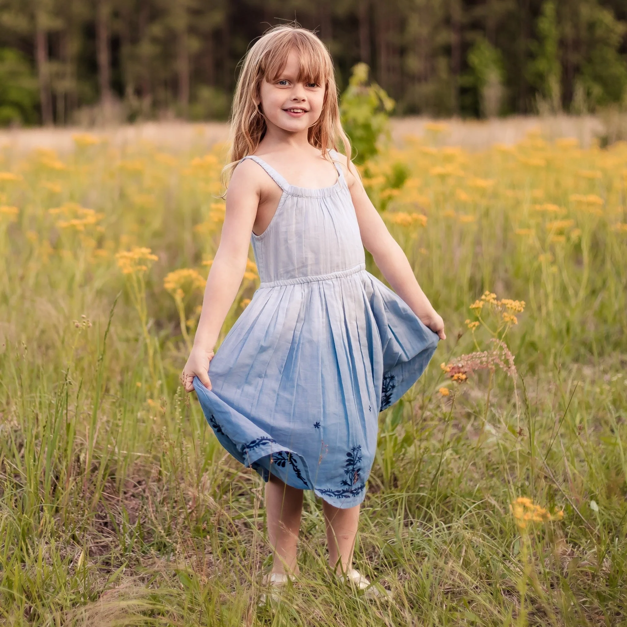 leila dress in blue - Image 3