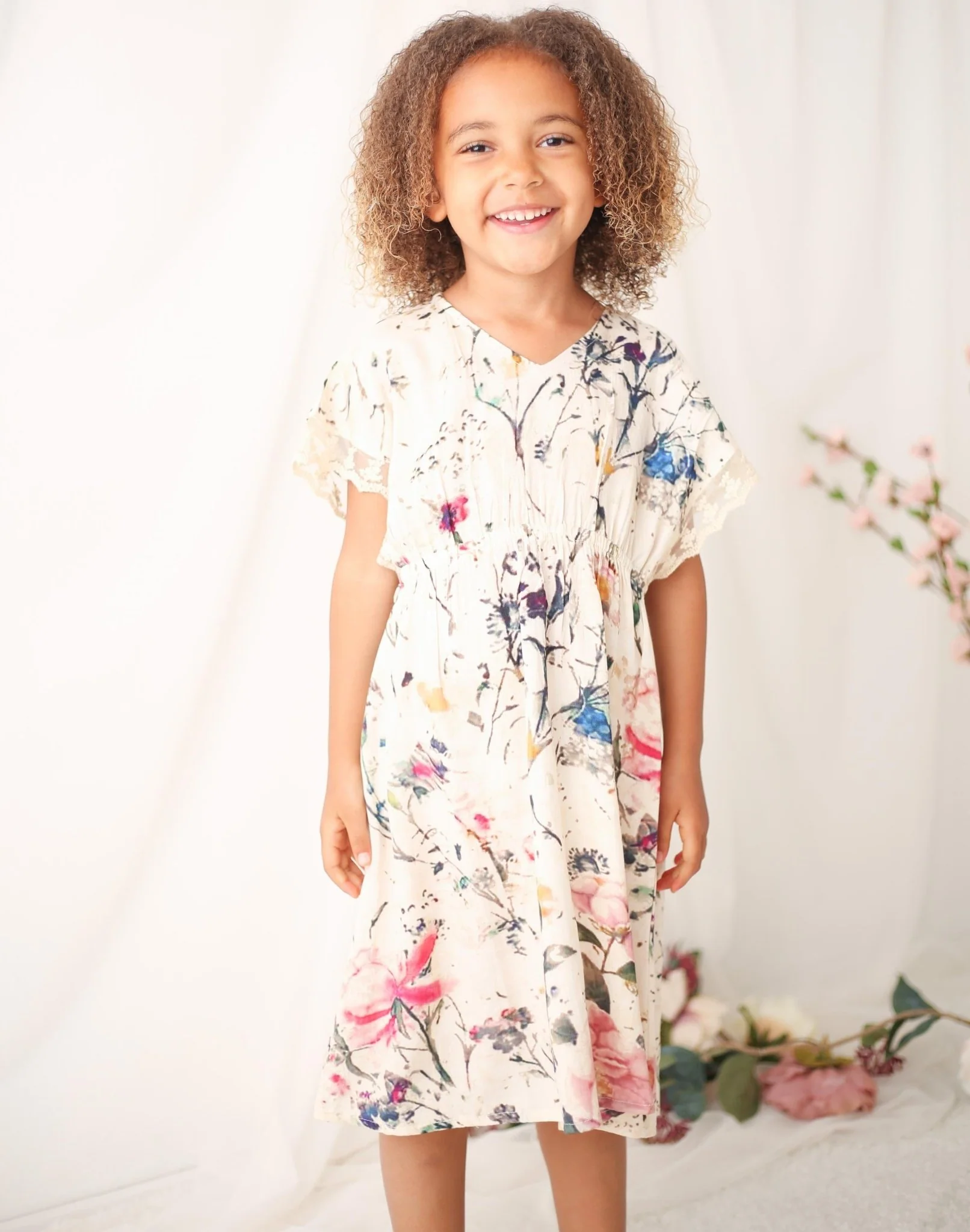 maya dress in cream - Image 3