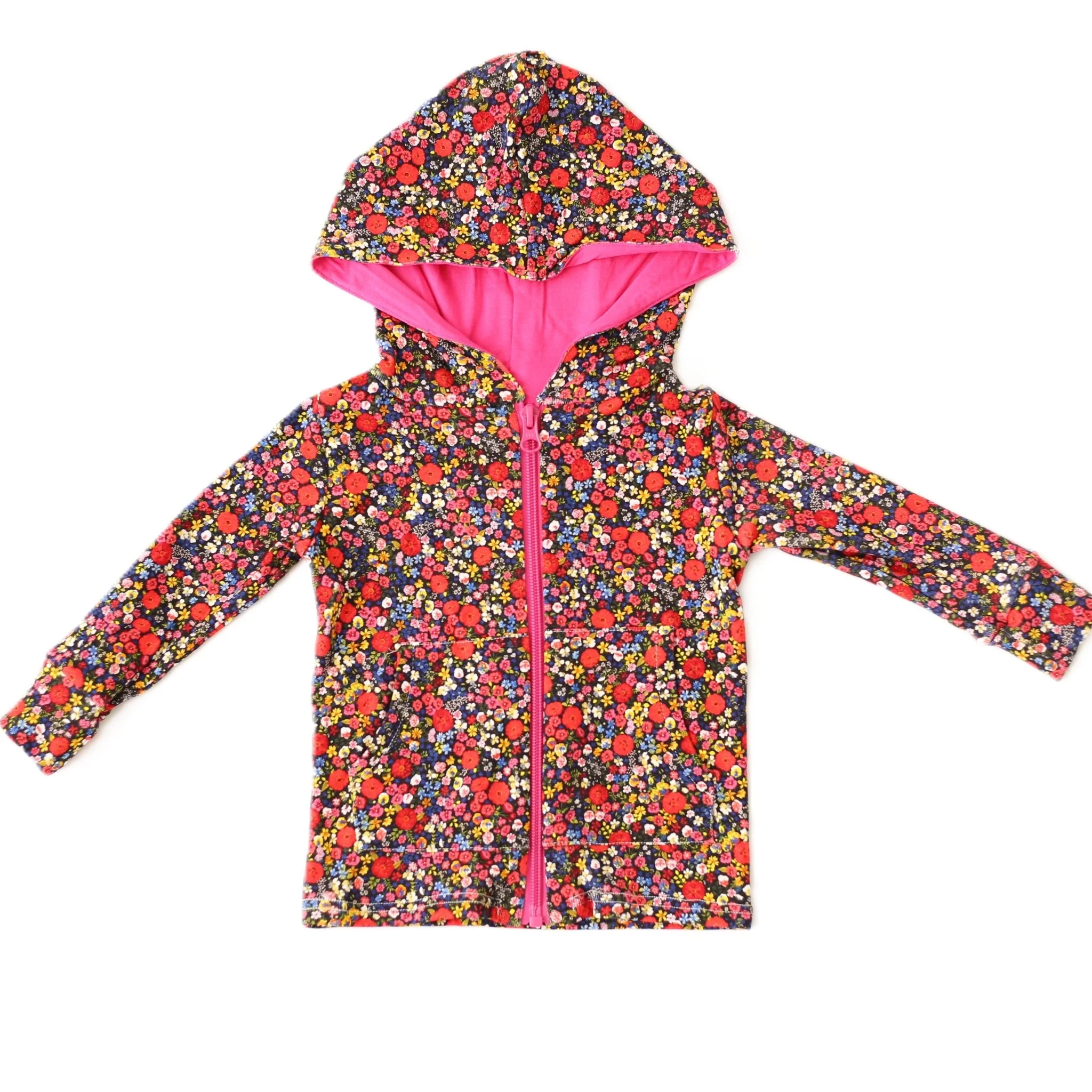 Midnight Petals Zipper Hoodie - Image 6