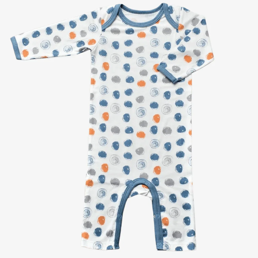 Orange and Blue Circles Romper - Image 2