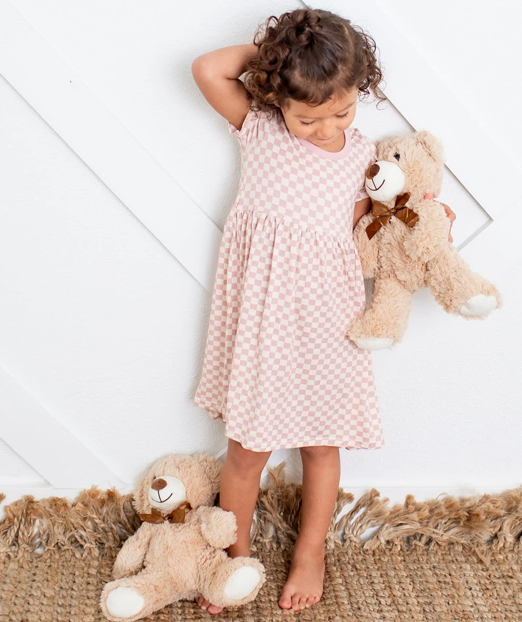 Pink Checks Dress - Image 3