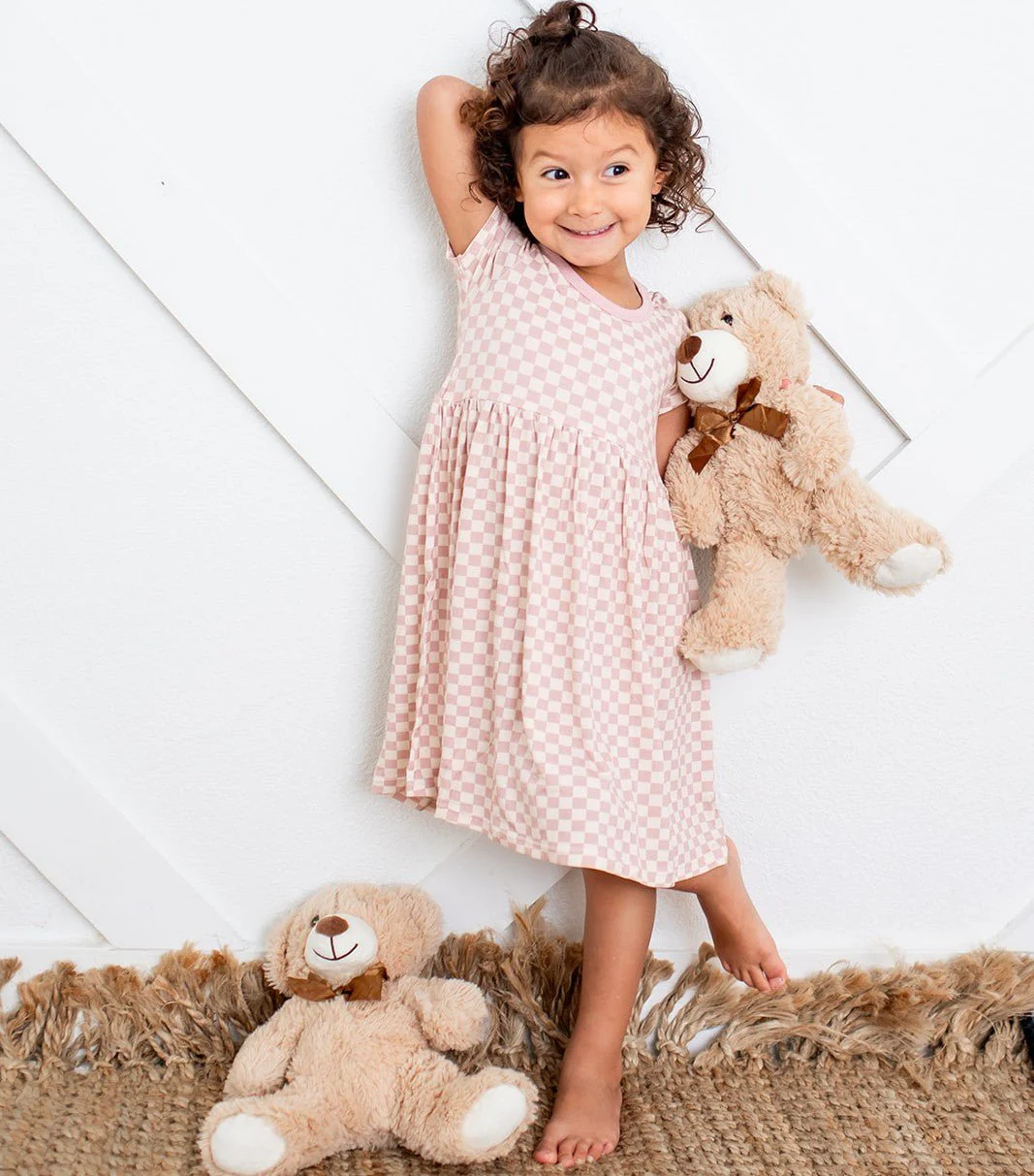 Pink Checks Dress - Image 4