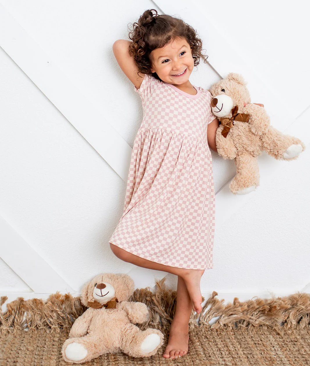 Pink Checks Dress - Image 5