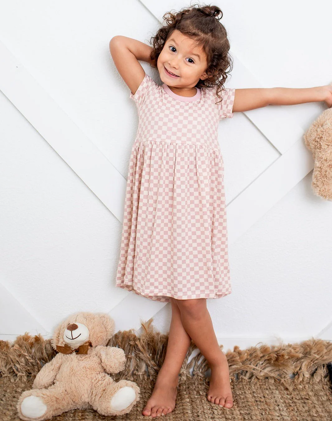 Pink Checks Dress - Image 6