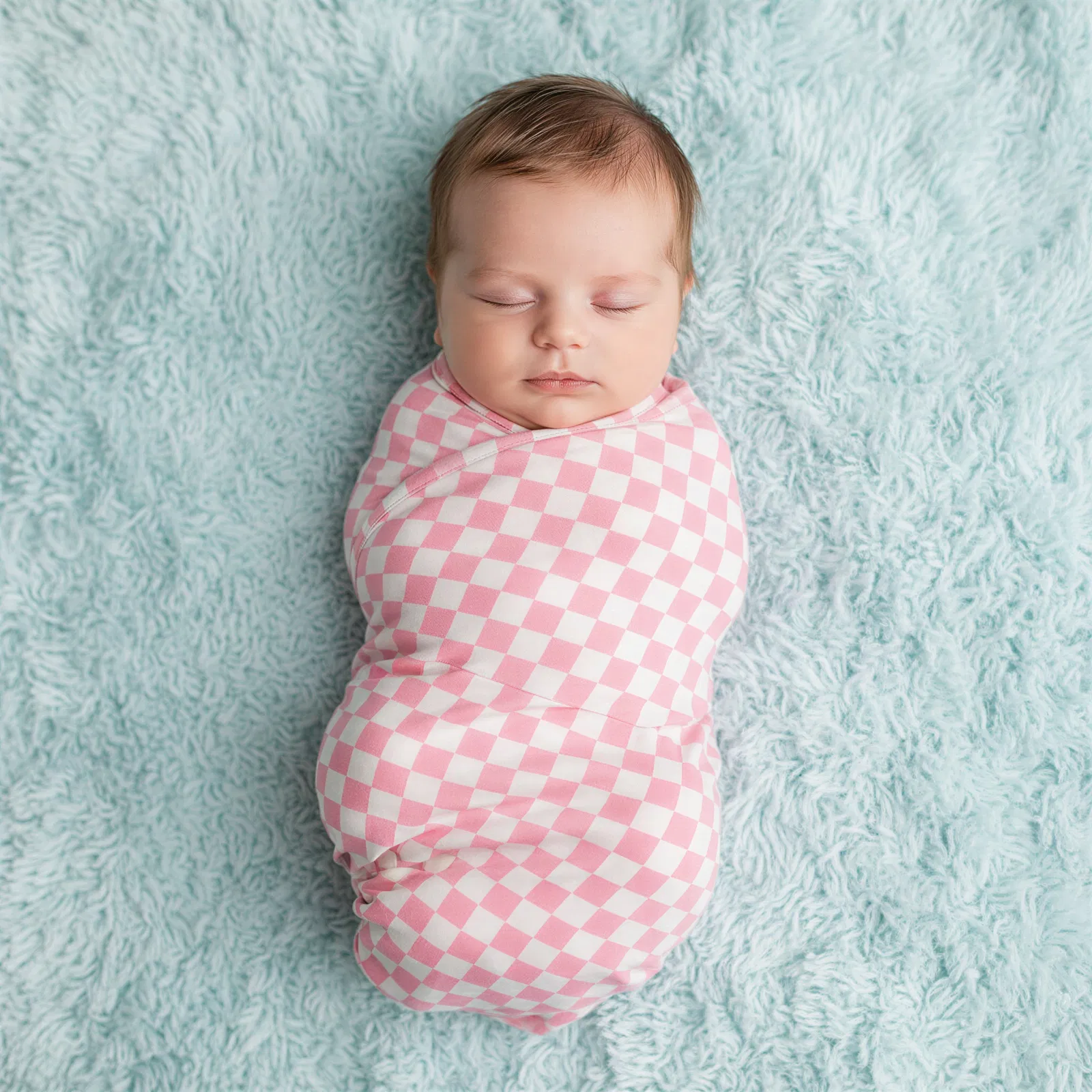 Pink Checks Swaddle - Image 2