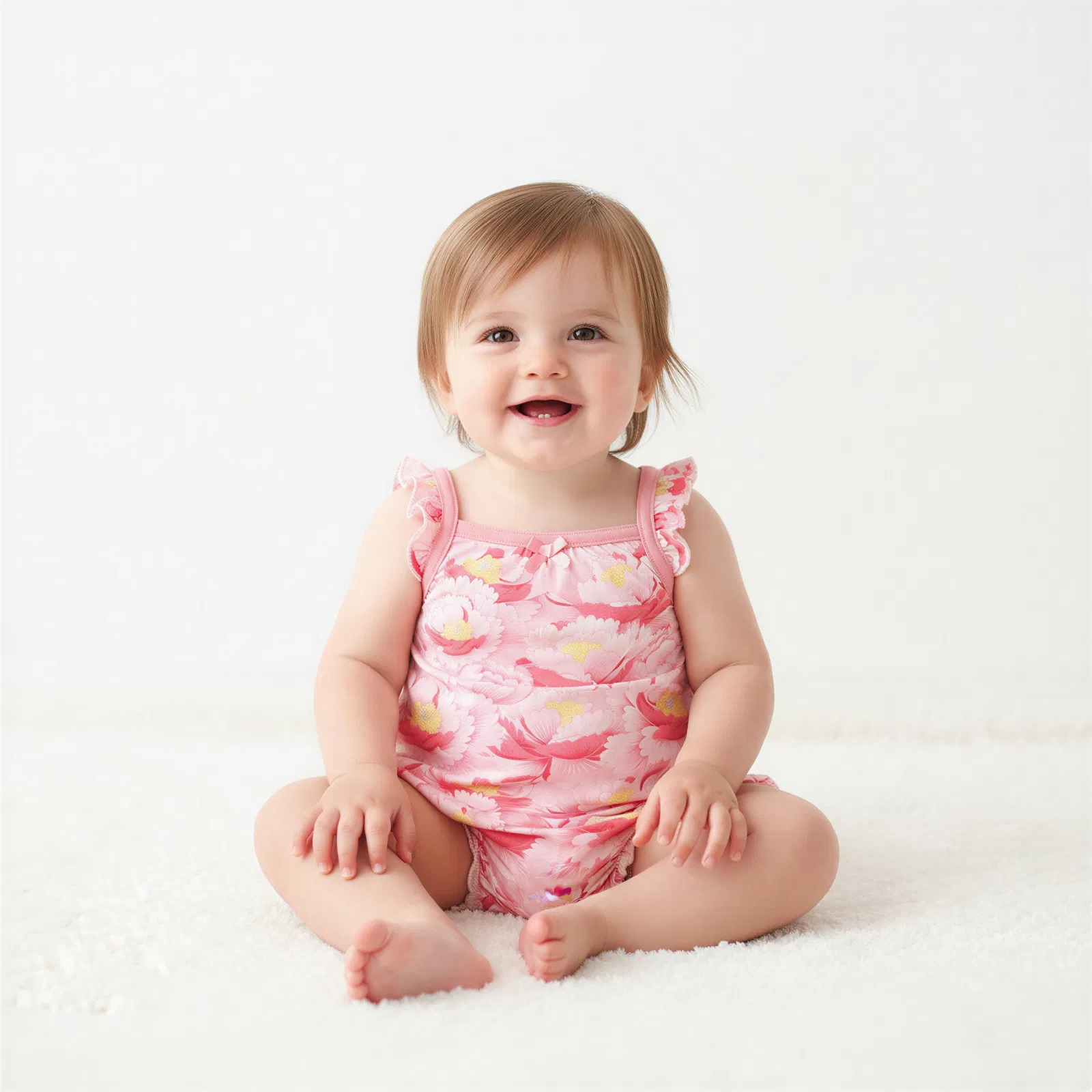 Blush Dreams Floral Bubble Romper