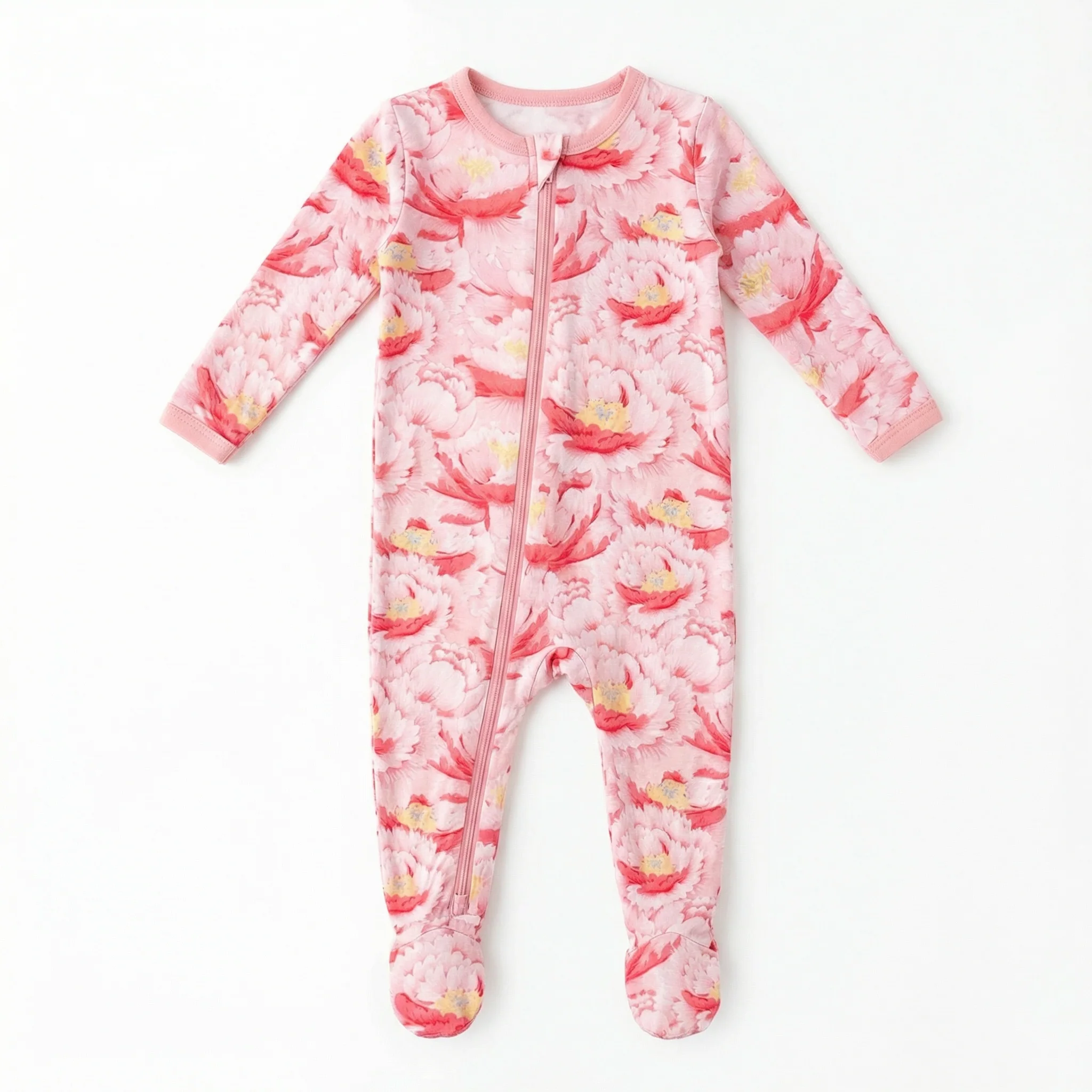 Blush Dreams Floral Footie - Image 3