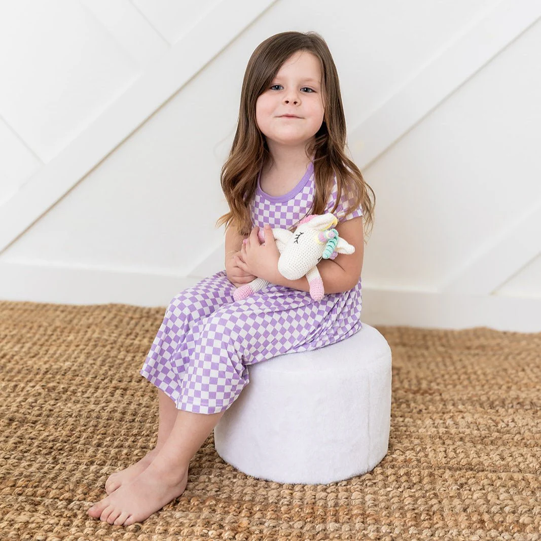Lilac Checks Dress - Image 3