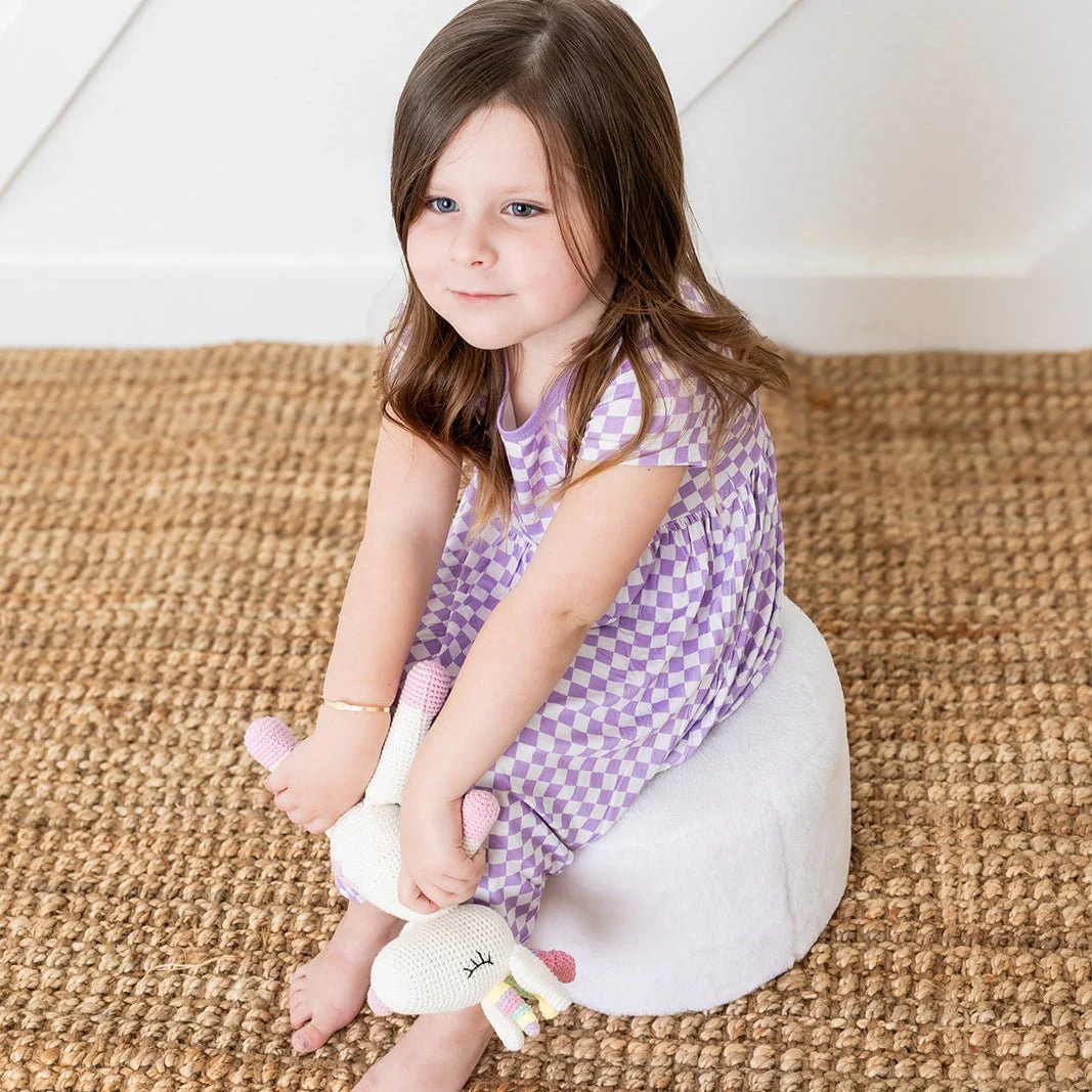 Lilac Checks Dress - Image 4