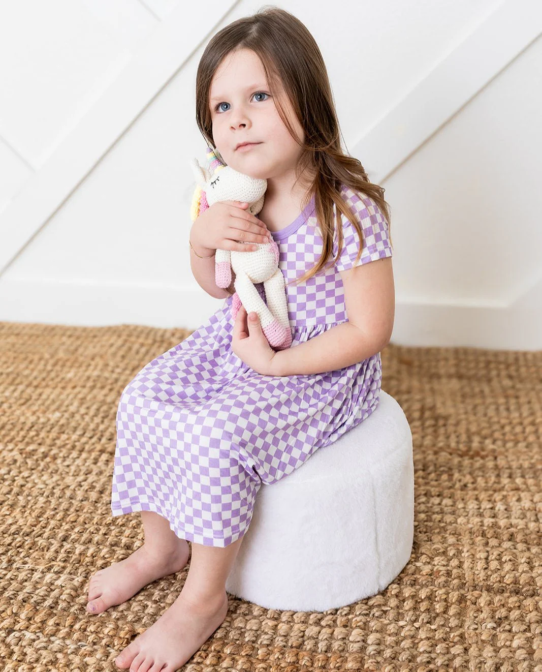 Lilac Checks Dress - Image 5