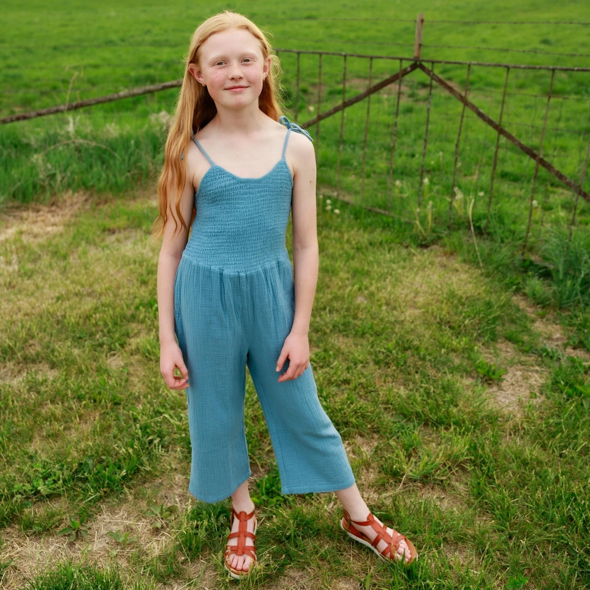 leena jumpsuit in skye blue - Image 4