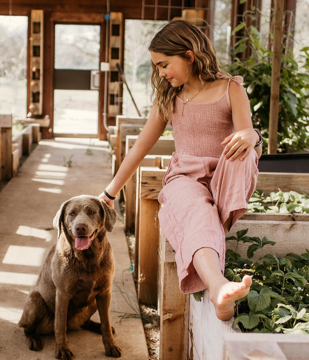 leena jumpsuit in dusty rose - Image 2