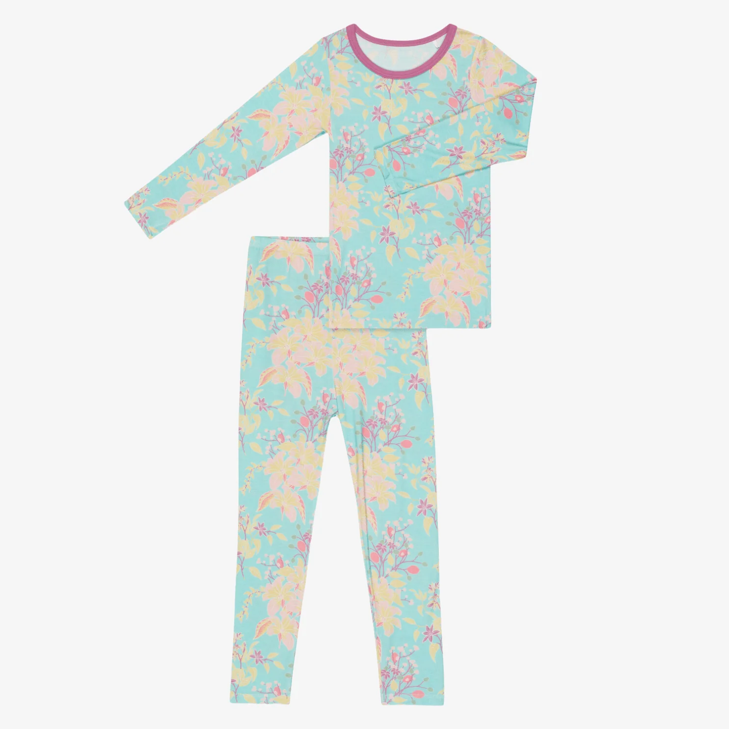 Summer Florals Aqua Pajama - Image 2