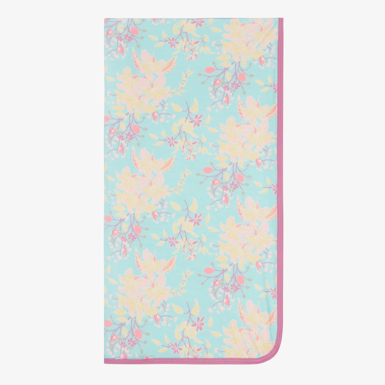 Summer Florals Aqua Swaddle