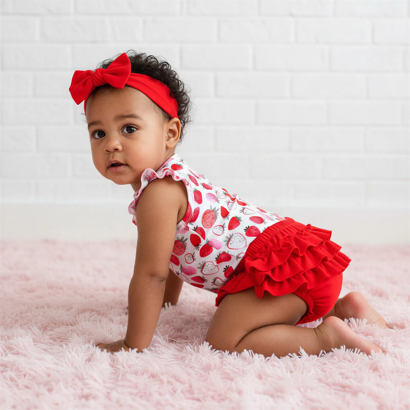 Strawberry Fields Ruffle Bloomer Set - Image 5