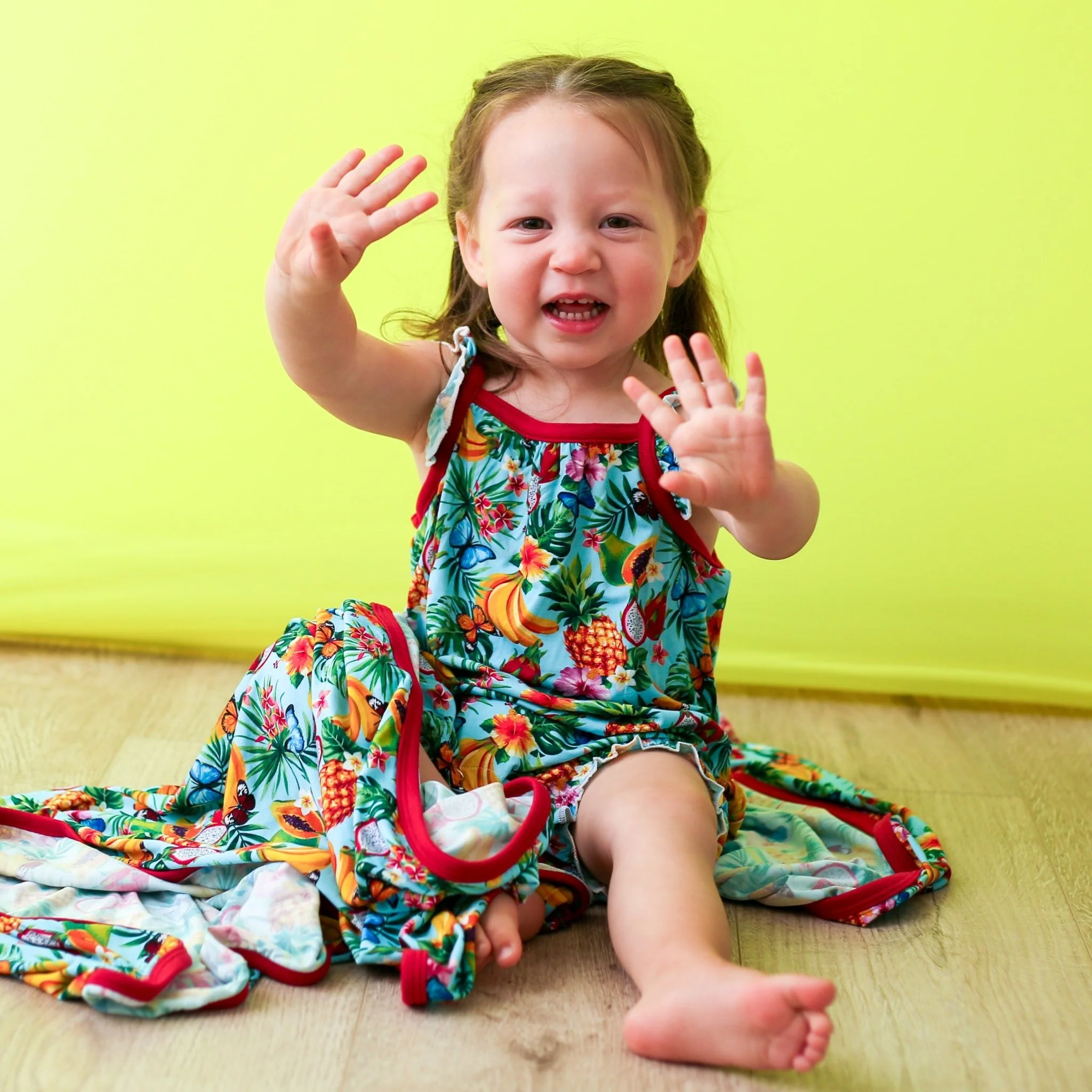 Tropical Fruit Bubble Romper - Image 4