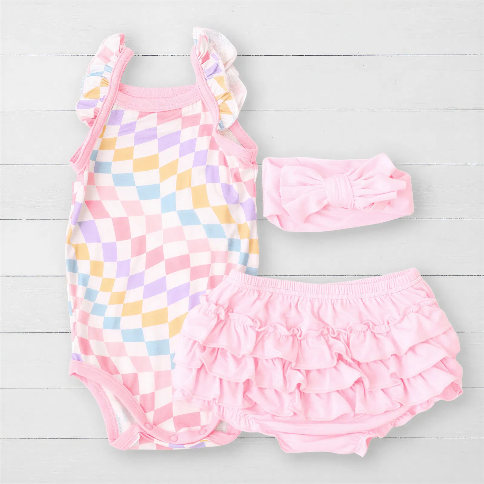 Pastel Checks Bloomer Set - Image 2
