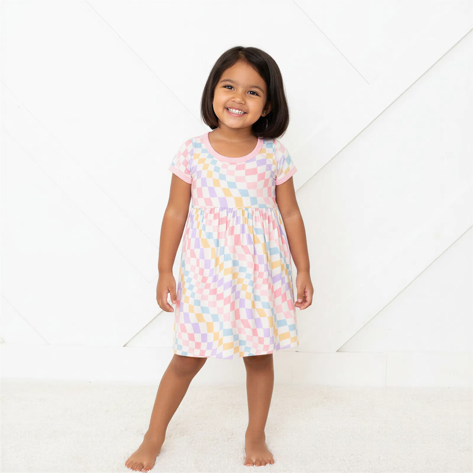 Pastel Checks Dress