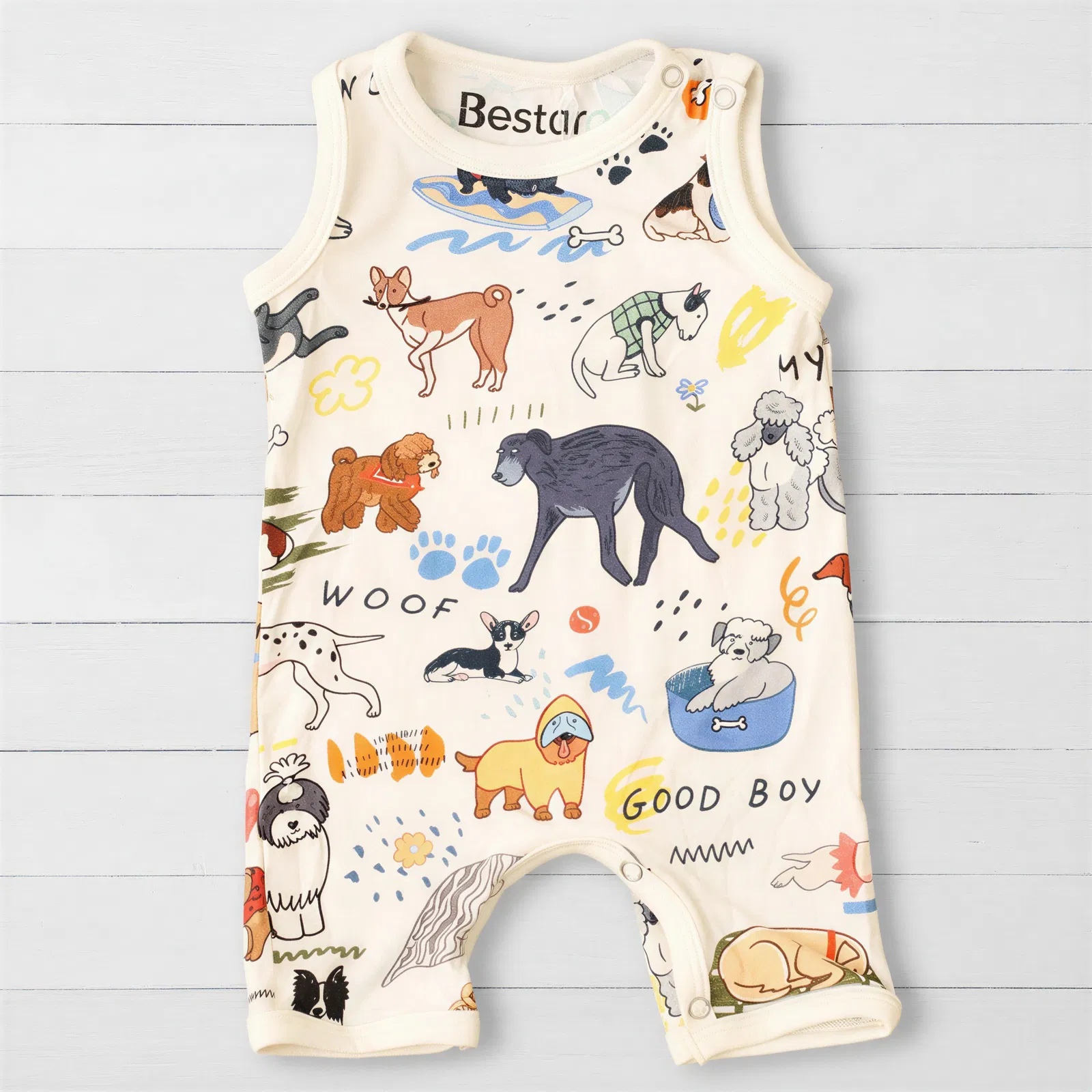 Puppy Pals White Shortall - Image 2